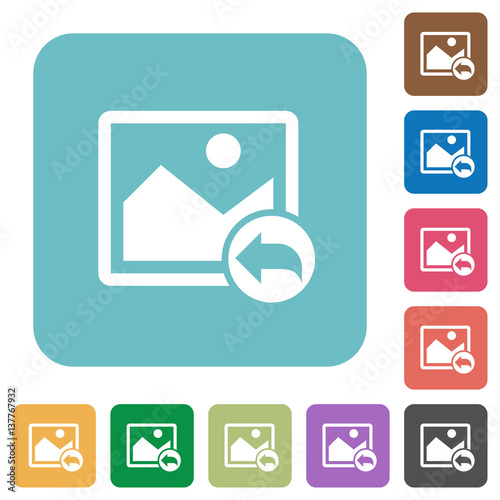 Undo image changes rounded square flat icons