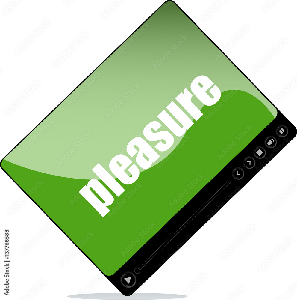 Video player for web with pleasure words Video player for web with pleasure words
