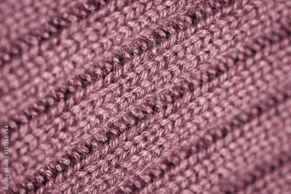 Knitted fabric wool texture close up