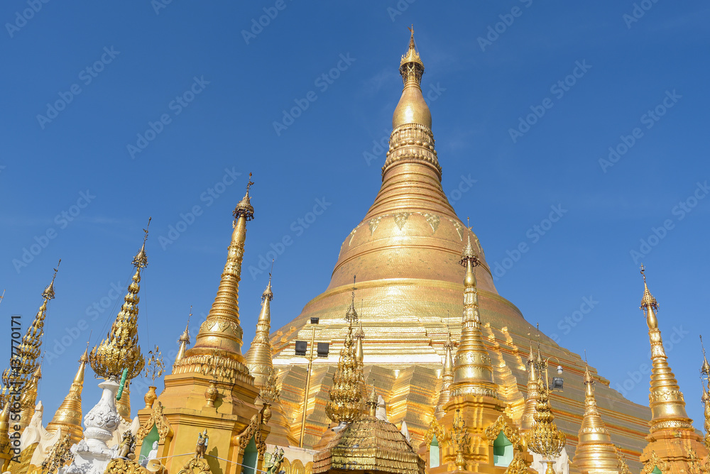 Shwedagon pagoda in Yangon, Myanmar