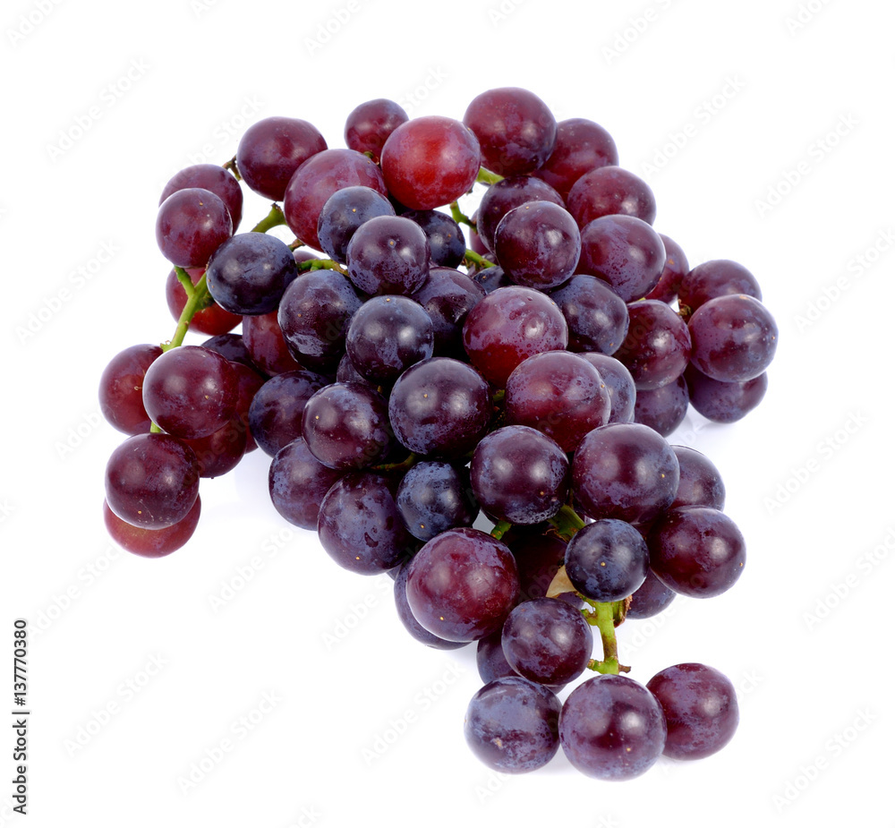 Fototapeta premium red grapes isolated on white background