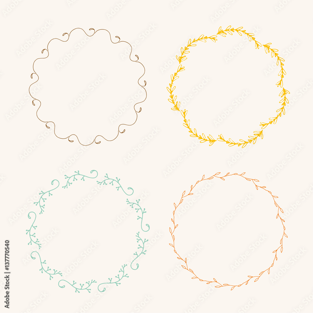 Handdrawn creative painted circle for logo, label, branding. Black brush stain texture. Vector illustration. Handdrawn creative painted circle for logo, label, branding. Black brush stain texture. Vector illustration.