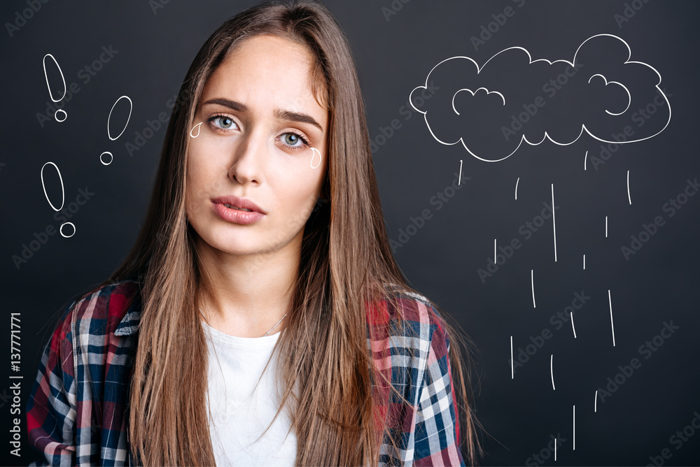 Cheerless woman feeling unhappy Cheerless woman feeling unhappy