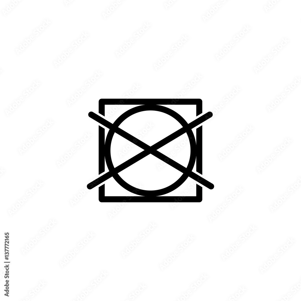 do not tumble dry washing laundry symbol line icon black on white Stock  Vector | Adobe Stock