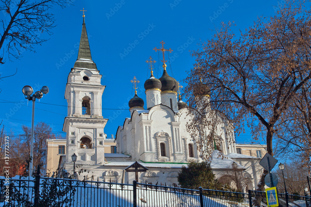 View of the Church of St. Vladimir in Old Gardens. Moscow View of the Church of St. Vladimir in Old Gardens. Moscow