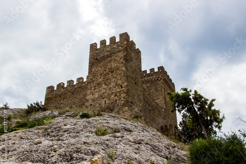 Ancient Genoese fortress in Sudak city  Crimea