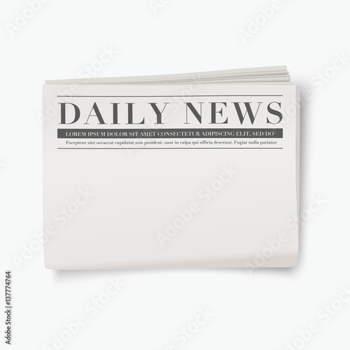 Vector newspaper with blank space for design. 