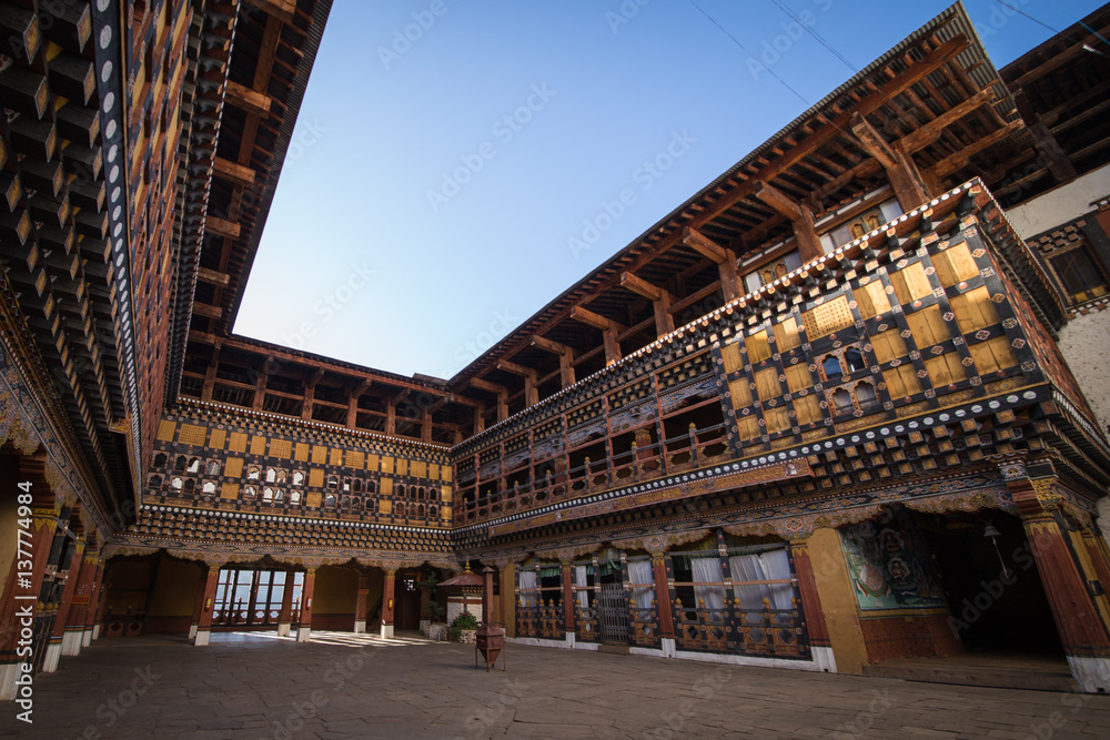 Obraz premium Rinpung Dzong in Paro, Bhutan