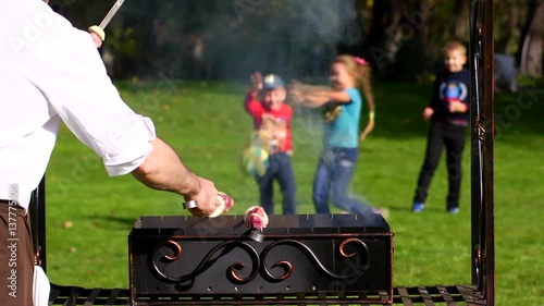 BBQ on garden