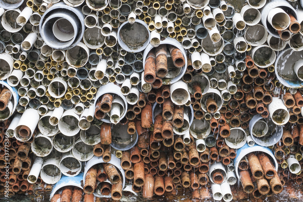Stacking pipe background Stacking pipe background