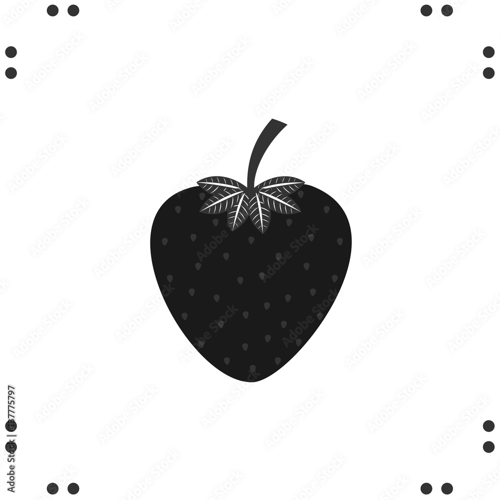 Fototapeta premium Strawberry design icon. Fruit symbol.