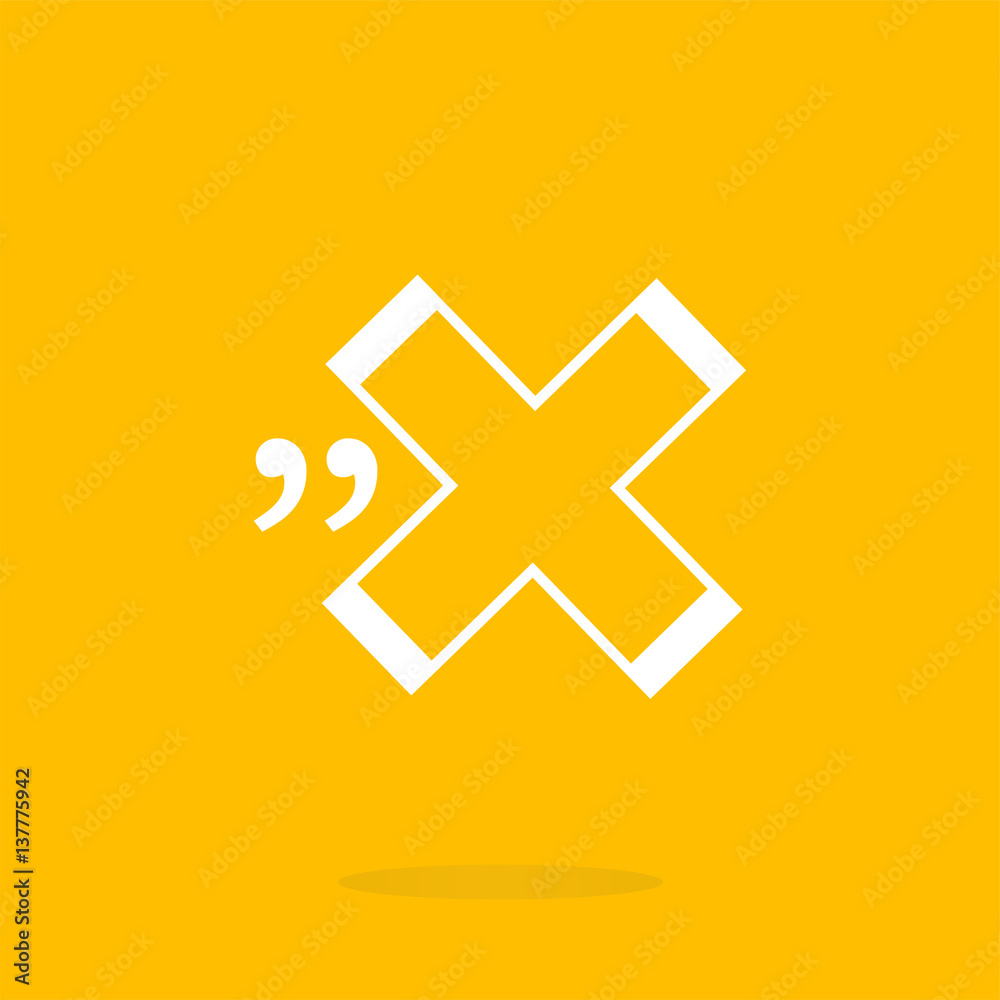 Obraz premium Quotation Mark Speech Bubble. Quote sign icon. Abstract background.