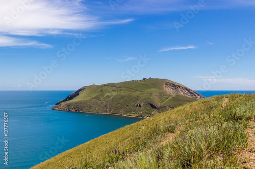 Beautiful multicolored relax seascape of South Crimea