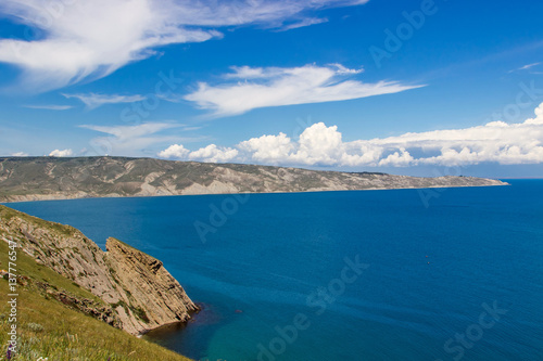 Beautiful multicolored relax seascape of South Crimea © azamotkin
