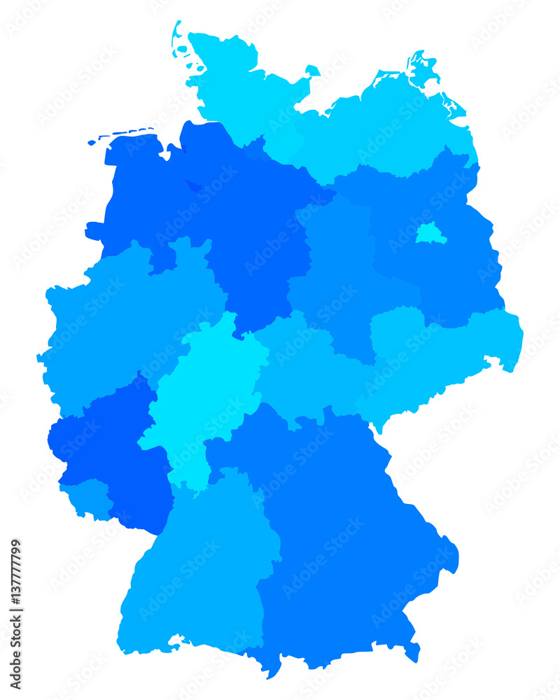 Fototapeta premium Karte von Deutschland