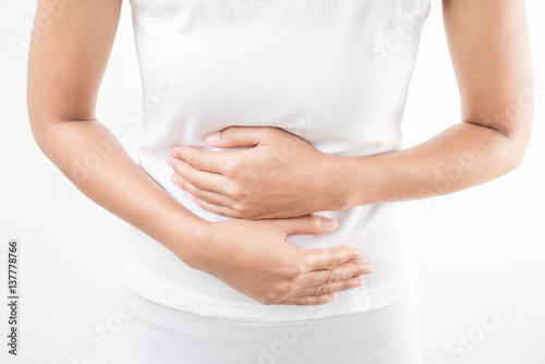 Wallpaper Mural Woman Stomach Ache,health care concept. Torontodigital.ca