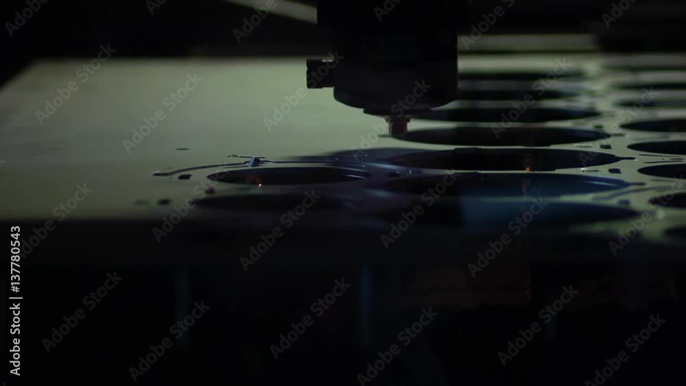 Steel carving on factory