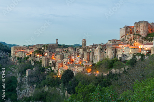 Sorano beautiful and cozy medieval town in the Grosseto of province