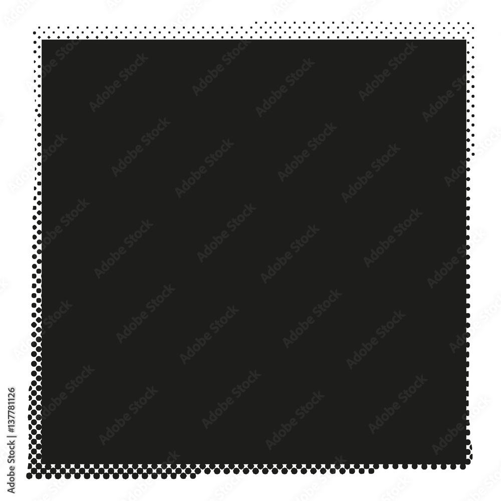 Abstract halftone frame, border. Vector grunge dots background Stock ...