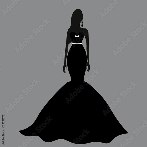 Elegant woman in a beautiful dress