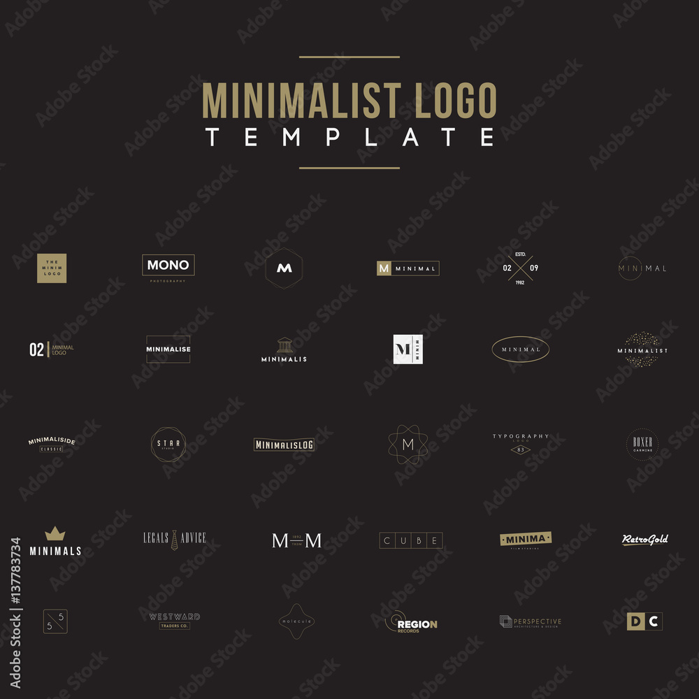 Minimalist Logo design set 