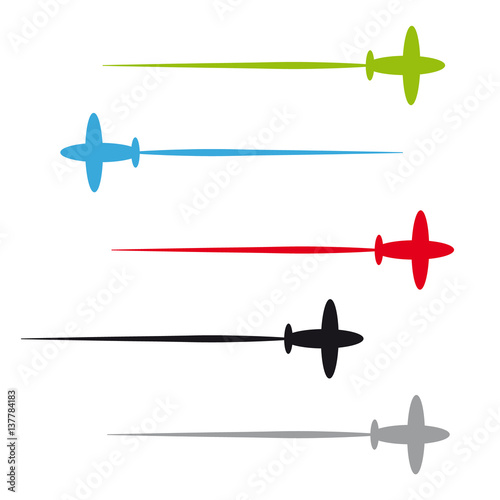 Aircraft on white background