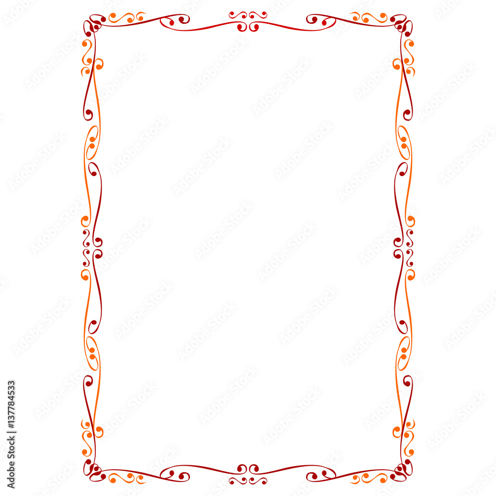 Naklejka premium Decorative frame and border