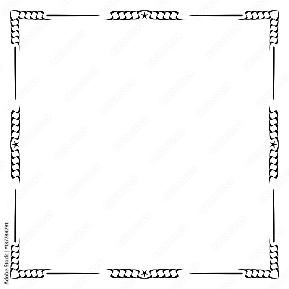 Fototapeta premium Decorative frame and border