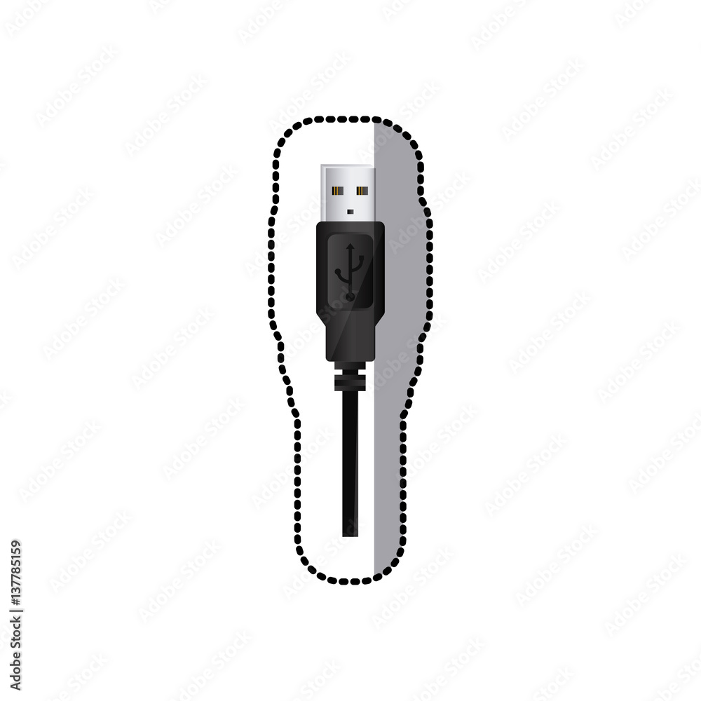 USB connection icon image design, vector illustration USB connection icon image design, vector illustration
