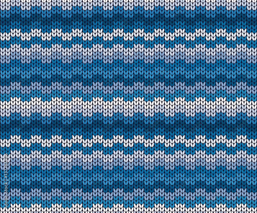 vector winter blue knitted pattern vector winter blue knitted pattern