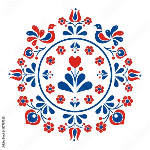 Hungarian folk vector motif