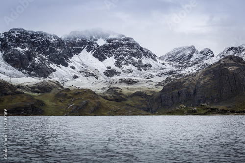 Mountain and Lake in Andes © David Katz