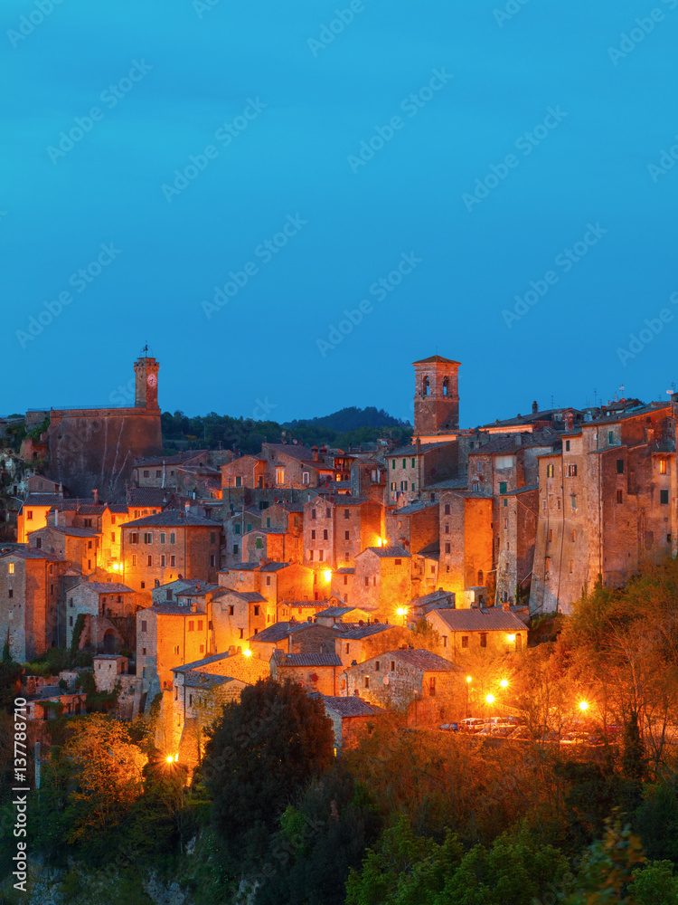 Sorano beautiful and cozy medieval town in the Grosseto of  province