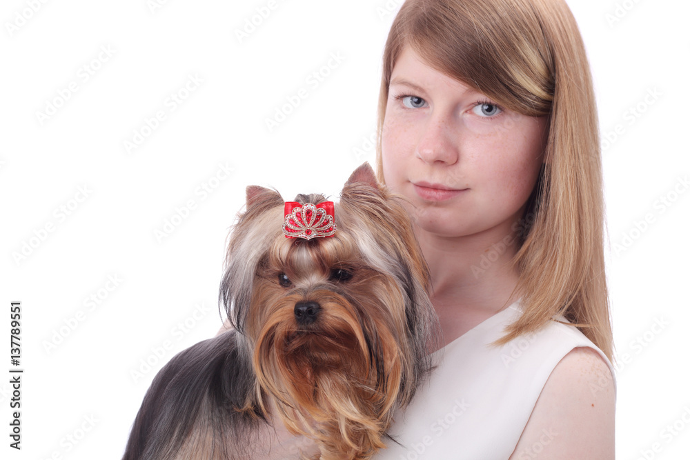 Girl and dog Girl and dog
