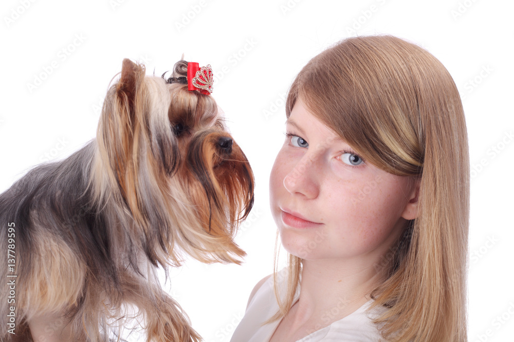 Girl and dog