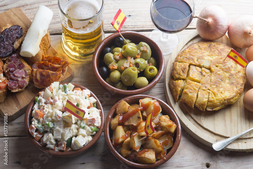 Tapas typical food in Spain