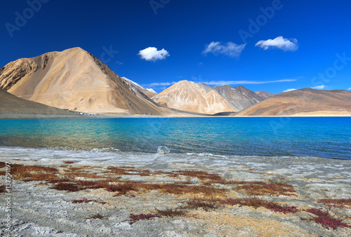 Beautiful Pangong lake, in Ladakh, India 