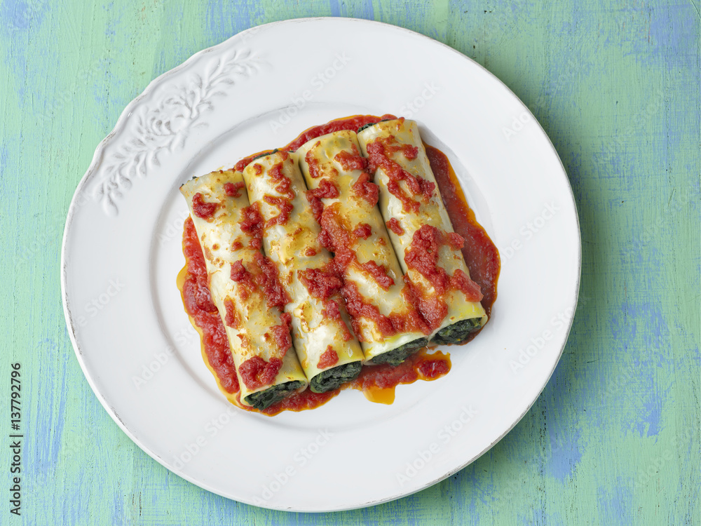 rustic italian vegetarian spinach cannelloni pasta rustic italian vegetarian spinach cannelloni pasta