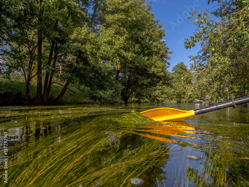 Yellow paddle photo