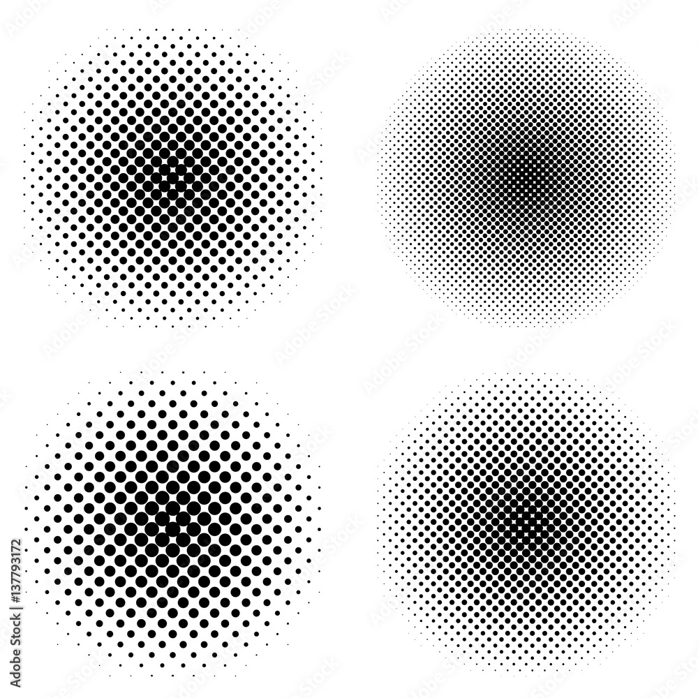 PrintVector halftone geometric background. Grunge abstract half tone dotted texture. Monochrome graphic for print, dtp or presentation. Vintage style design