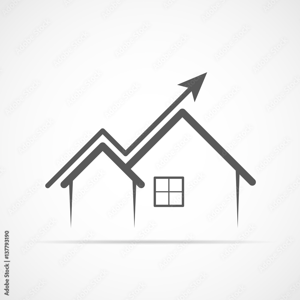 Fototapeta premium Abstract home icon. Vector illustration.