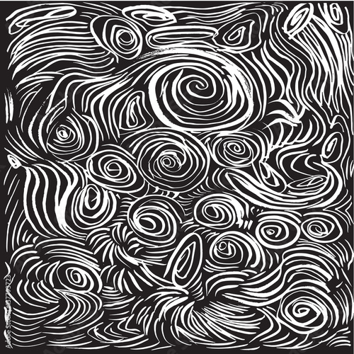 Abstract background. Hand drawn vector illustration. Doodles  strokes  spirals.