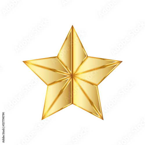 Wallpaper Mural Golden star icon. Vector illustration. Torontodigital.ca