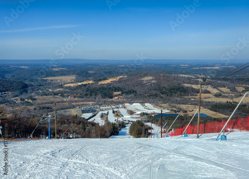 Blue Mountain Ski Slopes in Pocono Mountains of Pennsylvania