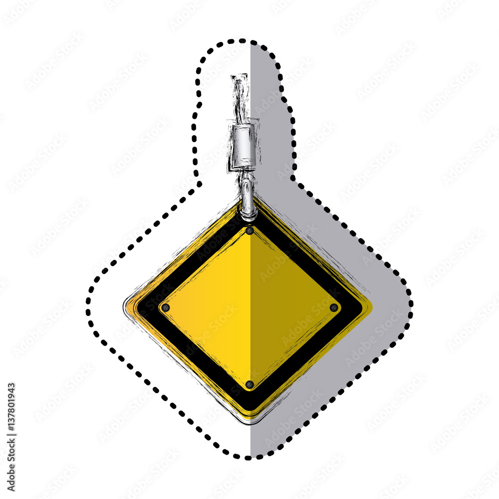 sticker blurred hook holding a traffic sign vector illustration sticker blurred hook holding a traffic sign vector illustration