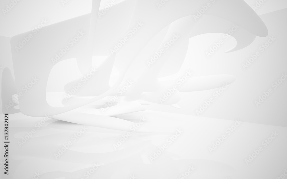 White smooth abstract architectural background whith gray lines . 3D illustration and rendering White smooth abstract architectural background whith gray lines . 3D illustration and rendering