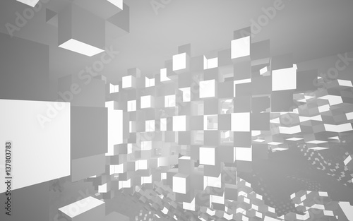 Abstract Architecture. 3D illustration. 3D rendering 