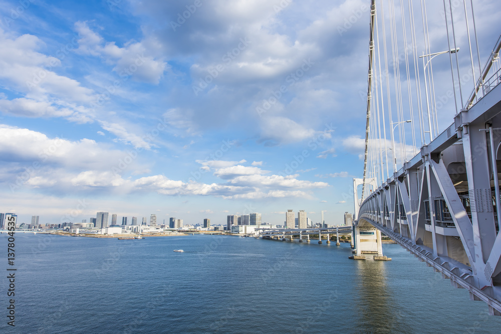 Fototapeta premium 東京湾と大都市