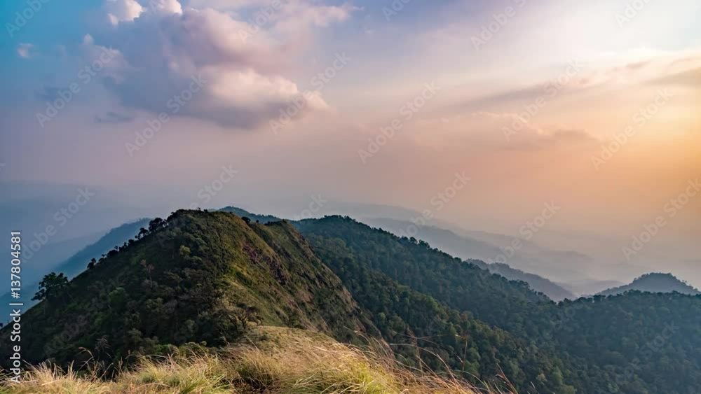 Time-lapse top of mountain ,Thailand Time-lapse top of mountain ,Thailand