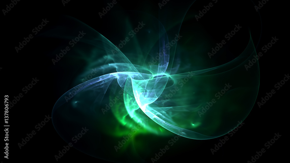 3D rendering abstract fractal light background